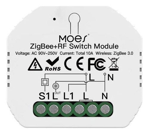 Switch De Luz Smart Zigbee | 1 Canal | Tuya Smart