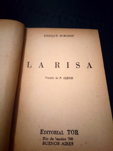 Libros Antiguos - Editorial Tor  - La Risa - Numerado - 1942
