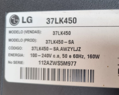 Placa Principal Lg 32lk450 / 37lk450 / 42lk450 (Usado)