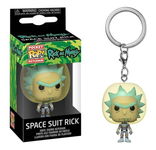 Imagen 2 de 5 de Funko Pop Llavero Rick Traje Espacial Clon Rick And Morty