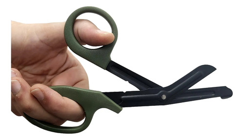 Tijera Tactica De Trauma Verde Militar 19cm