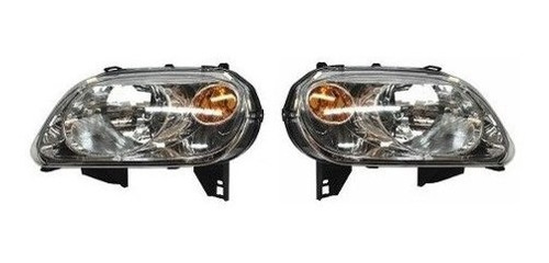 Par Juego Faros Chevrolet Hhr 2006 - 2010 Fondo Cromado Zry