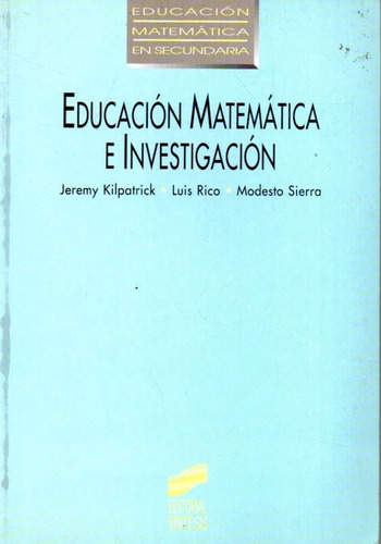 Educacion Matematica E Investigacion Jeremy Kilpatrick 