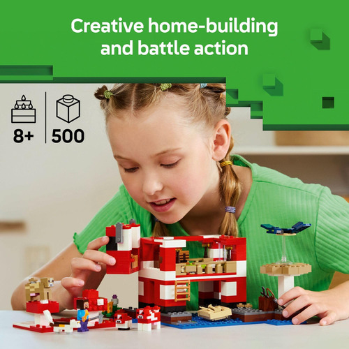 Juguete De Construcción Lego Minecraft The Mooshroom House 2