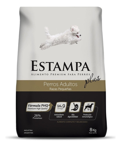 Alimento Estampa Plus para perro adulto de raza pequeña sabor mix en bolsa de 8 kg