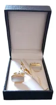 Comprar Kit Conjunto Prendedor De Gravata + Abotoadura Luxo Prateado