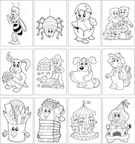 Desenhos para Colorir Folhas Soltas Sulfite Grande com 20 ou 50 Desenhos