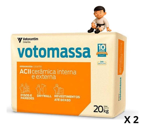 Kit Com 2 Argamassa Votomassa (acii) Ceramica Externa - 20k