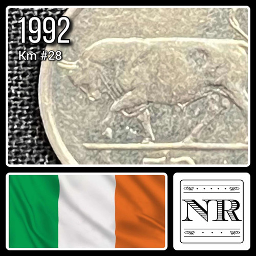 Irlanda - 5 Pingin - Año 1992 - Km #28 - Toro