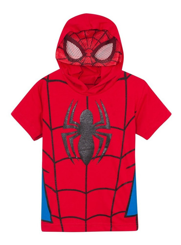 Remera Niño C/ Mascara Spiderman/vengadores Original Marvel®