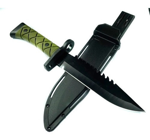 Cuchillo Táctico Bayoneta Supervivencia Pesca Caza 35cm