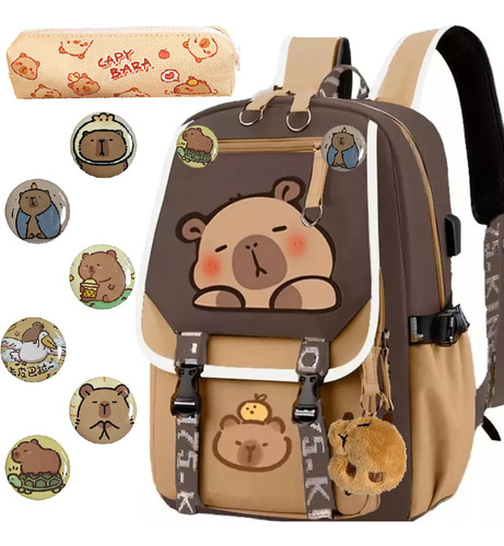 Mochilas Escolares Capibara 2025 Mochilas Para Niños Mochila De Niña Regalo Para Niña Capibara Mochila Escolar Divertida Para Niños Mochilas Orig Jóvenes C Niños CC