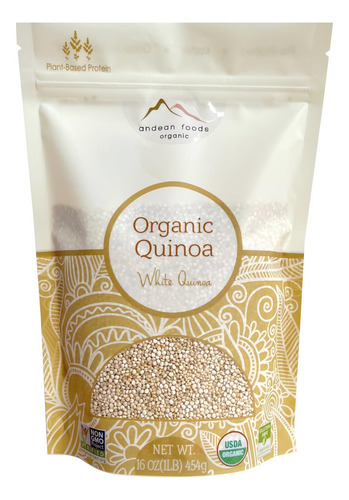 Andean Foods Organic Quinoa Blanca De Alta Calidad, Superali