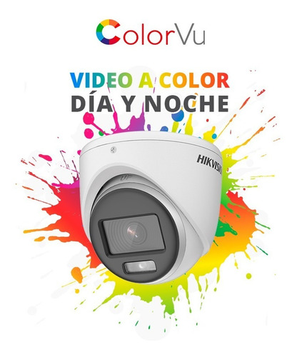 Camara Seguridad 2 Mp Imagen Color 24/7 Para Lugares Obscuro