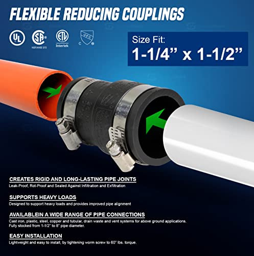 Acoplamiento Reductor 1-1/2 X 1-1/4, Negro