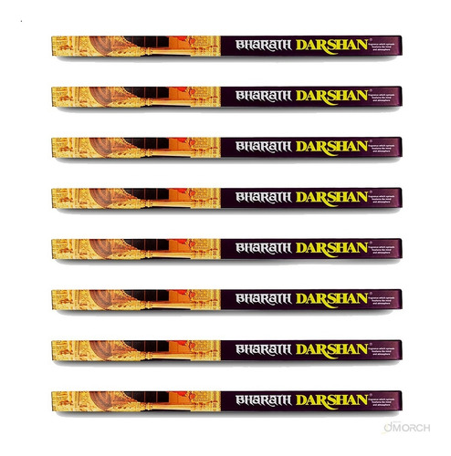 Imagem 4 de 9 de Incenso Bharath Darshan 10cx Com 7 Varetas +brinde-full