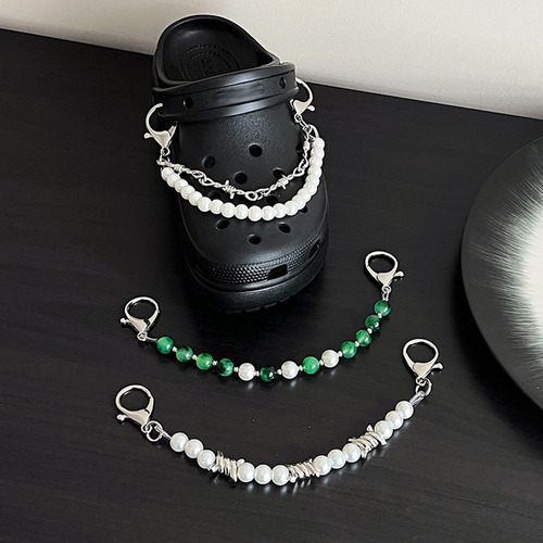 3 Unidades De Zapatos Pearl Charm Punk De Doble Capa