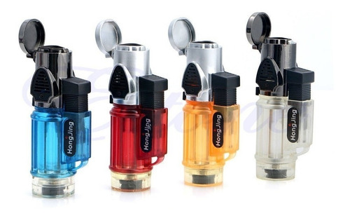 Soplete Encendedor Mini Gas Butano Recargable 3 Llamas Flame