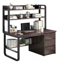 Comprar Escritorio Minimalista Moderno Con Librero Con Repisas 120cm