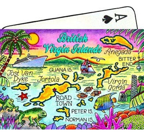 Islas Virgenes Britanicas Tortola Map Coleccionables Souve