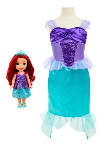 Ariel Sirenita Mas Vestido Niña De 4 A 6 Años!