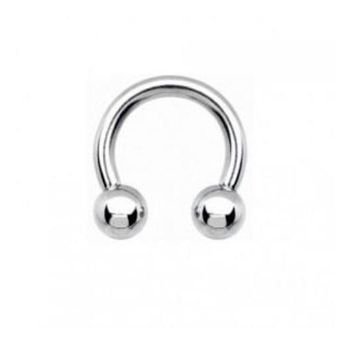 Piercing Ferradura Aço Septo Orelha Boca 1 Peça Prata 8mm