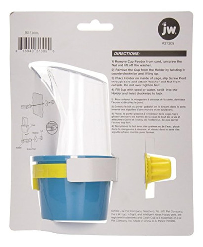 Jw Pet Company - Alimentador De Vasos Limpios Y Vaso De Agua
