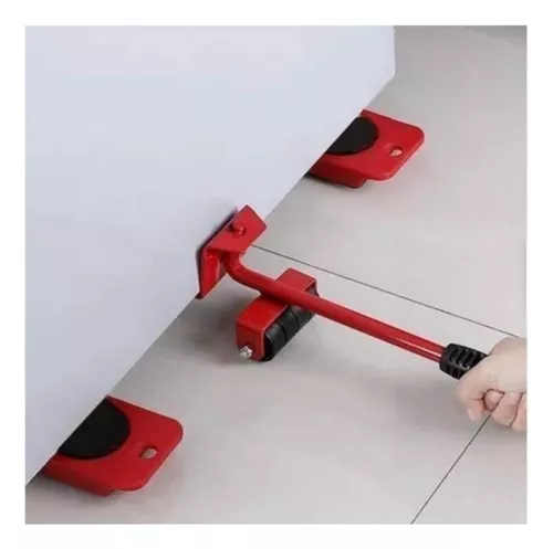 Kit de Ruedas para Mover Muebles Rojo GENERICO