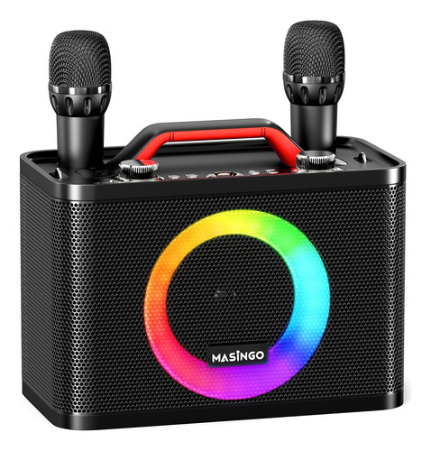 Bocina Para Niños Karaoke Portatil Con 2 Microfonos Masingo 