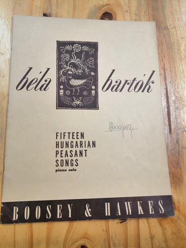 Bela Bartok Fifteen Hungarian Peasant Songs Piano Solo