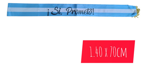 Banda Promesa Bandera Argentina Personalizada Jura 4to