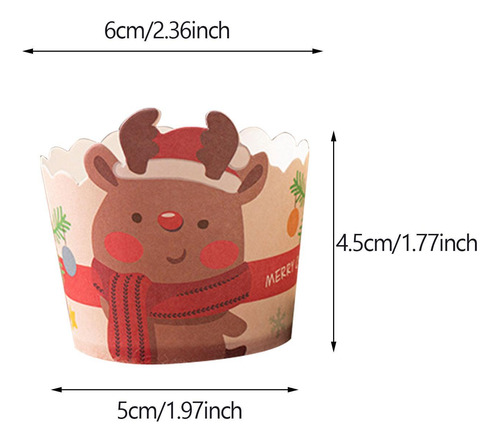 2 X 100x Tazas De Papel Para Hornear Muffins, Alce