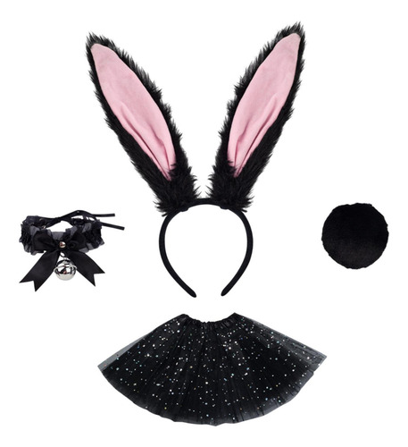 Diadema Con Orejas De Conejo, Conjunto De Cola, Tutú Para