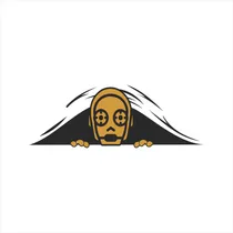 Comprar Stiker Calcomania Etiqueta C-3po Asomandose Vinil