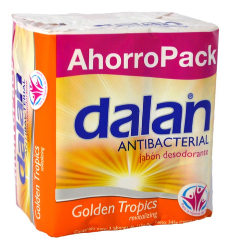 Imagen 2 de 2 de Jabón En Barra Dalan Golden Tropics 3pack Bulto 24 Paq 115gr