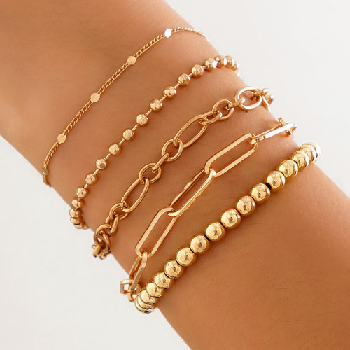 Pulseras Simples De Cadena Fina De Metal A Mano Para Joyas D
