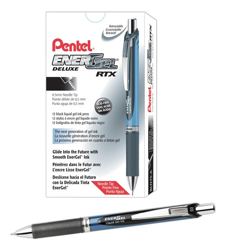 Pentel Energel Deluxe Rtx - Boligrafo De Gel Liquido Retract