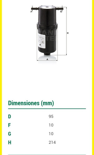 Filtro De Combustible Vw Crafter 2.0 Tdi 2012-2014 Wk9024