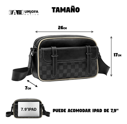 Umjofa Bolso De Hombro A Cuadros Informal De Negocios