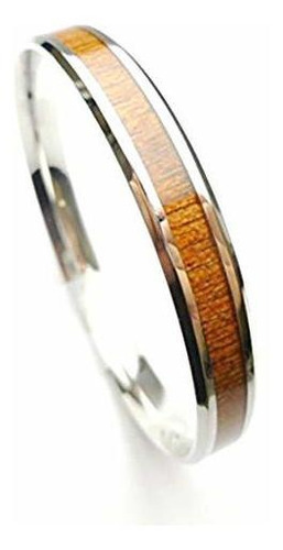Brazalete - 316l Stainless Steel Comfort Fit Natural Hawaii 