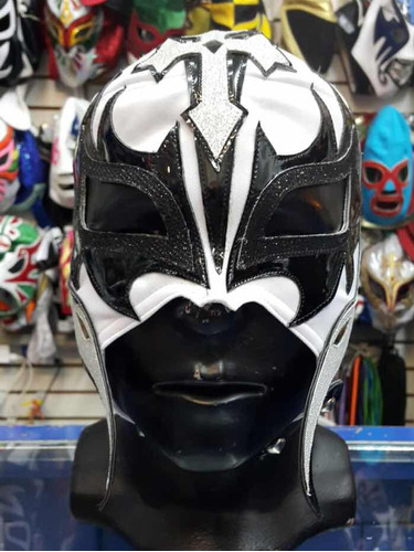Máscara Semi-profesional Del Luchador Rey Mysterio Blanco