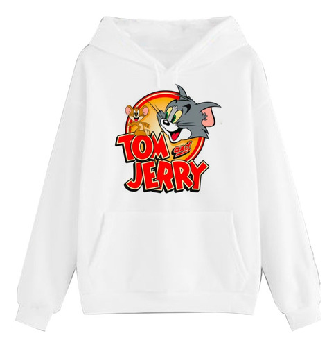 Buzo Canguro Algodon Tom And Jerry Aesthetic Unisex Frisa