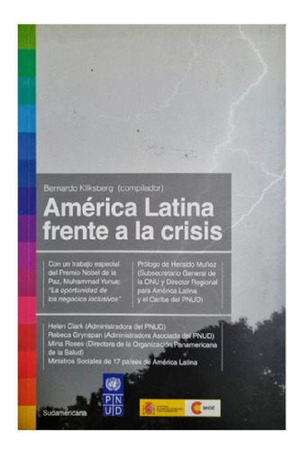 Libro - América Latina Frente A La Crisis Bernardo Kliksber