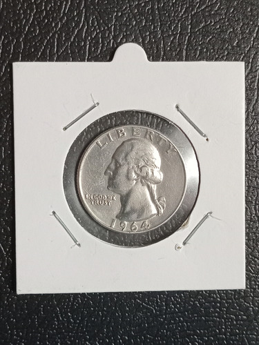 Eeuu 1964. Moneda De Quarter Dollar Plata 900. Mira!!!! (Usado)