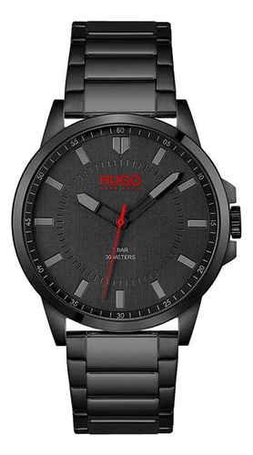 Reloj Hugo #first Para Hombre, Cuarzo, Acero Inoxidable, Neg