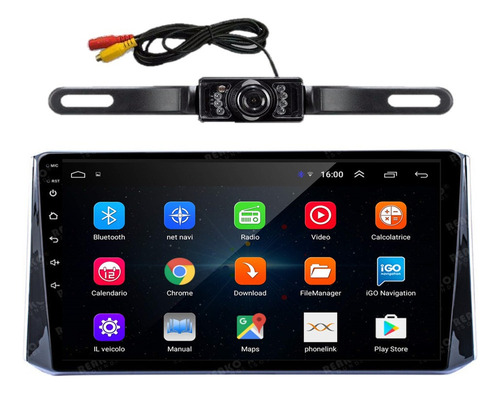 Autoestéreo Android Carplay Toyota Corolla 18-20 Y Camara