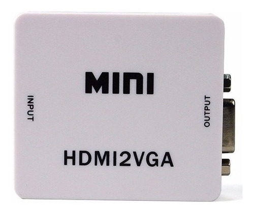 Imagen 1 de 8 de Conversor Adaptador Hdmi A Vga Activo Con Audio Local 1junta