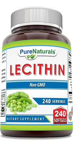 Pure Naturals Lecithin 240capsulas Apoya La Salud Celular
