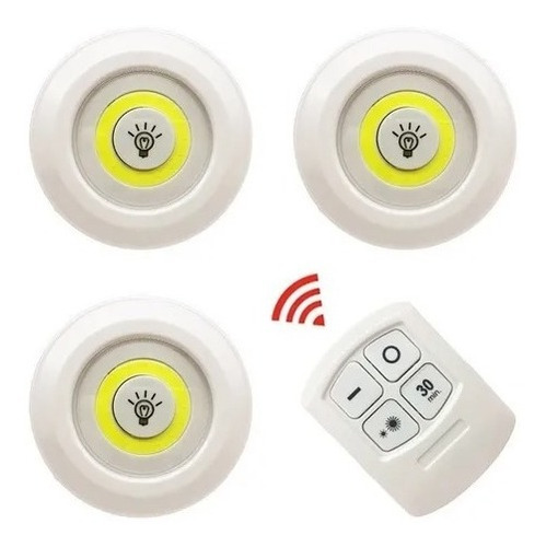 Set Luz Led X3 Adhesivas - Control Remoto Inalámbrico