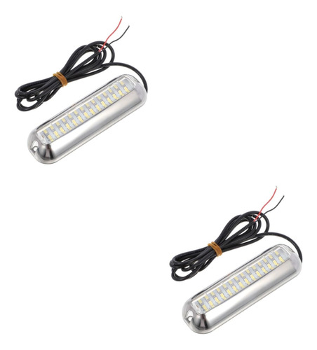 Luz Popa Led 2 Unids Yate Anillo Acero Inoxidable Barco Pc